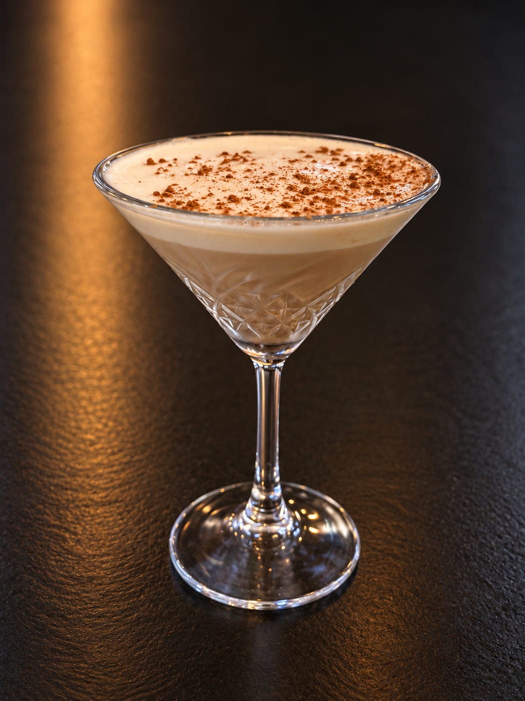 Pumpkin Spice Martini dusted with cinnamon at Oak and Iron