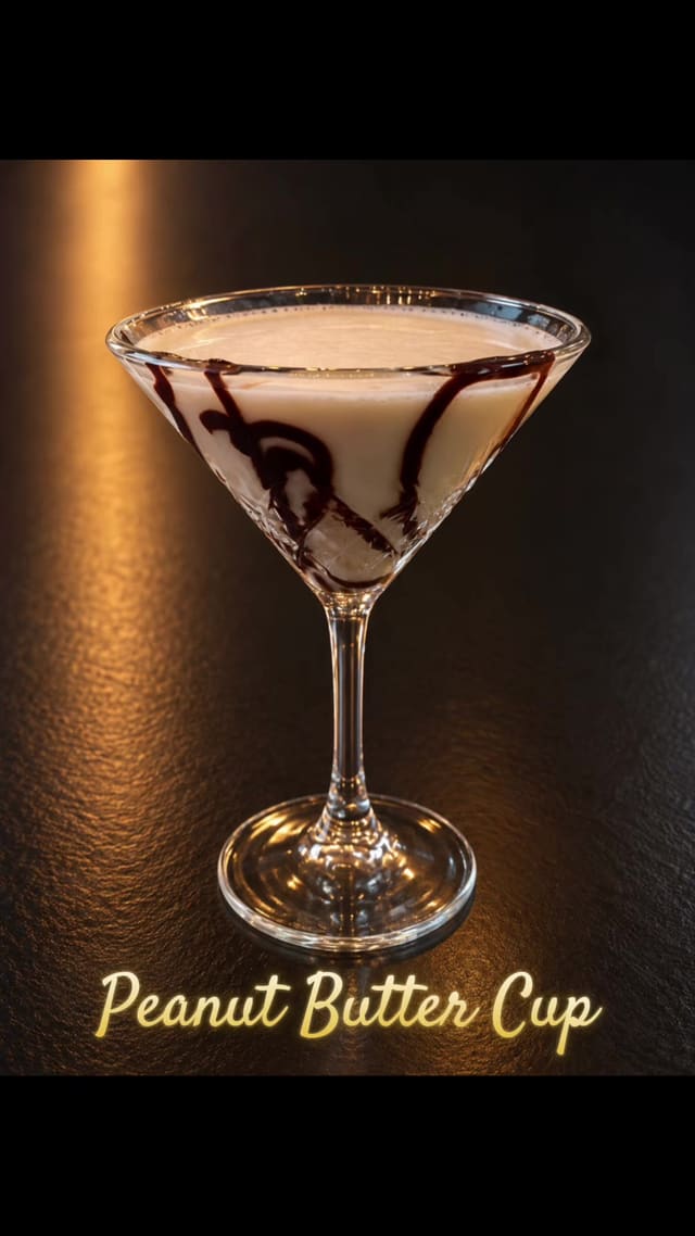Peanut Butter Cup martini featured in an Oak and Iron Sports Social TikTok video
